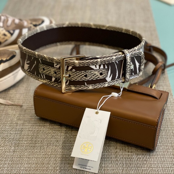 Tory Burch Women's Square Buckle Mixed Belt -  XS - Picture 10 of 12